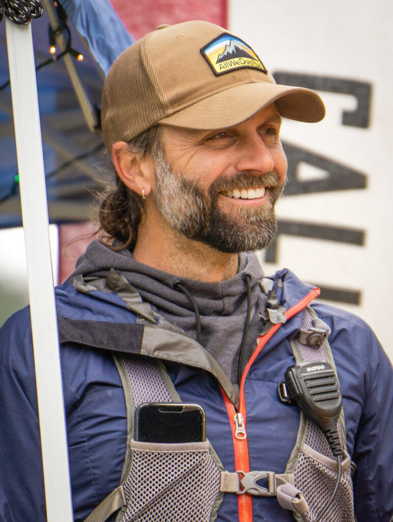 Chris Tarzan Clemens working at Born To Run 2023.