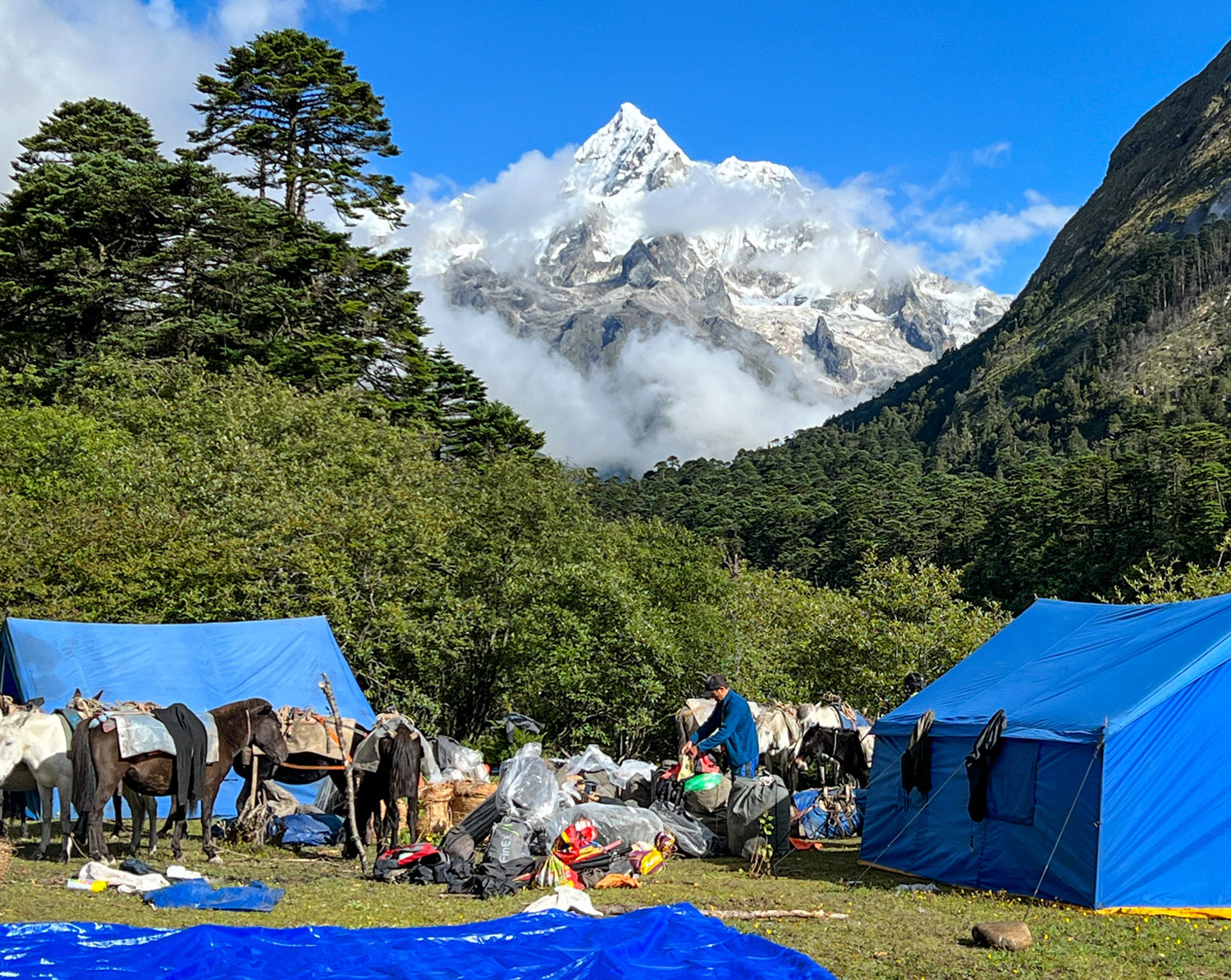 Camping along the Snowman Trail.