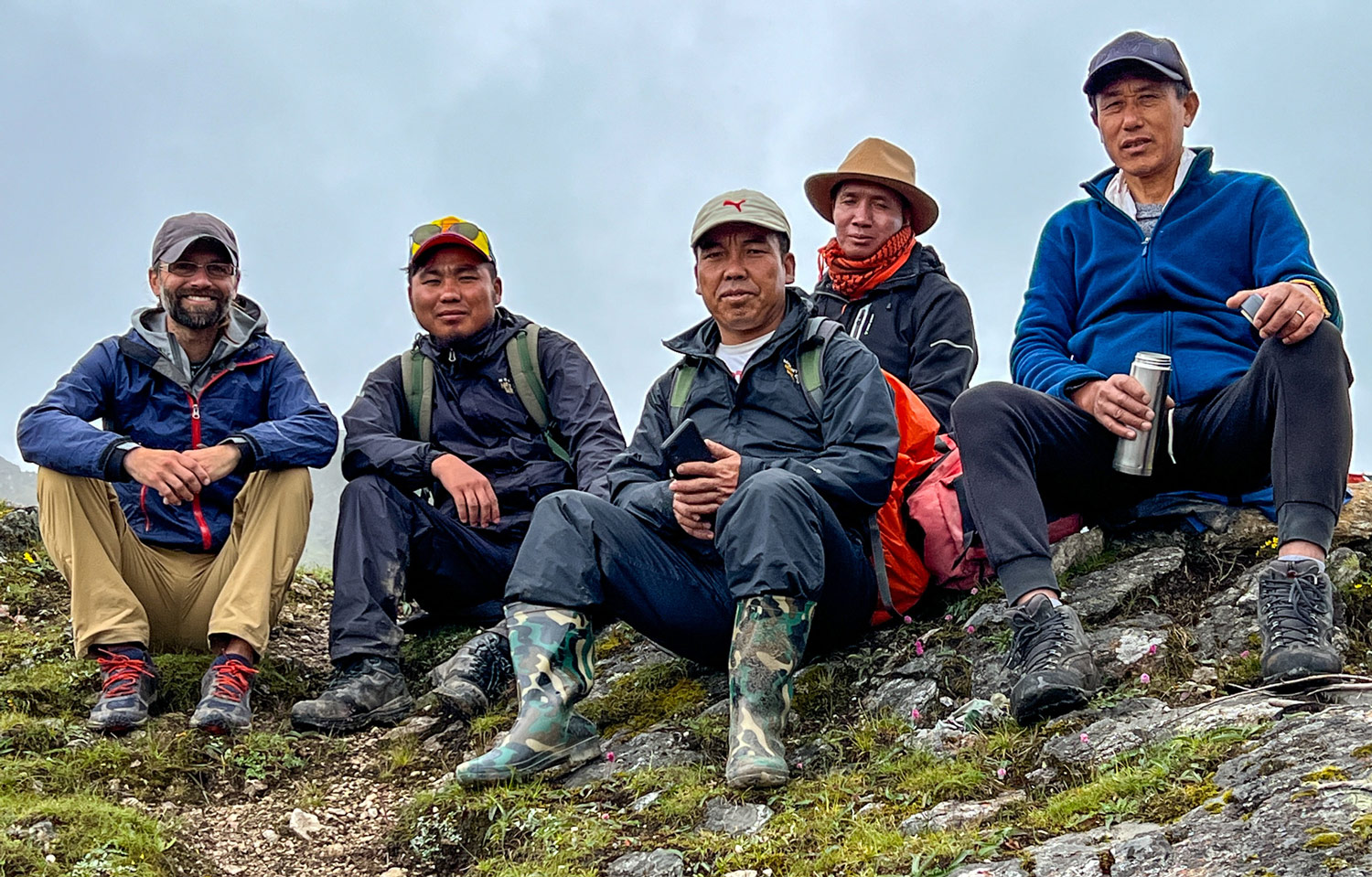 With the crew on Kachela Pass.