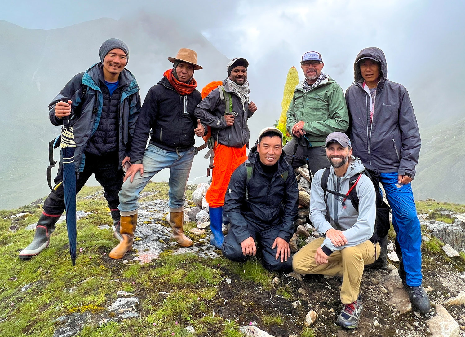 The Crew on the Snowman Trek.