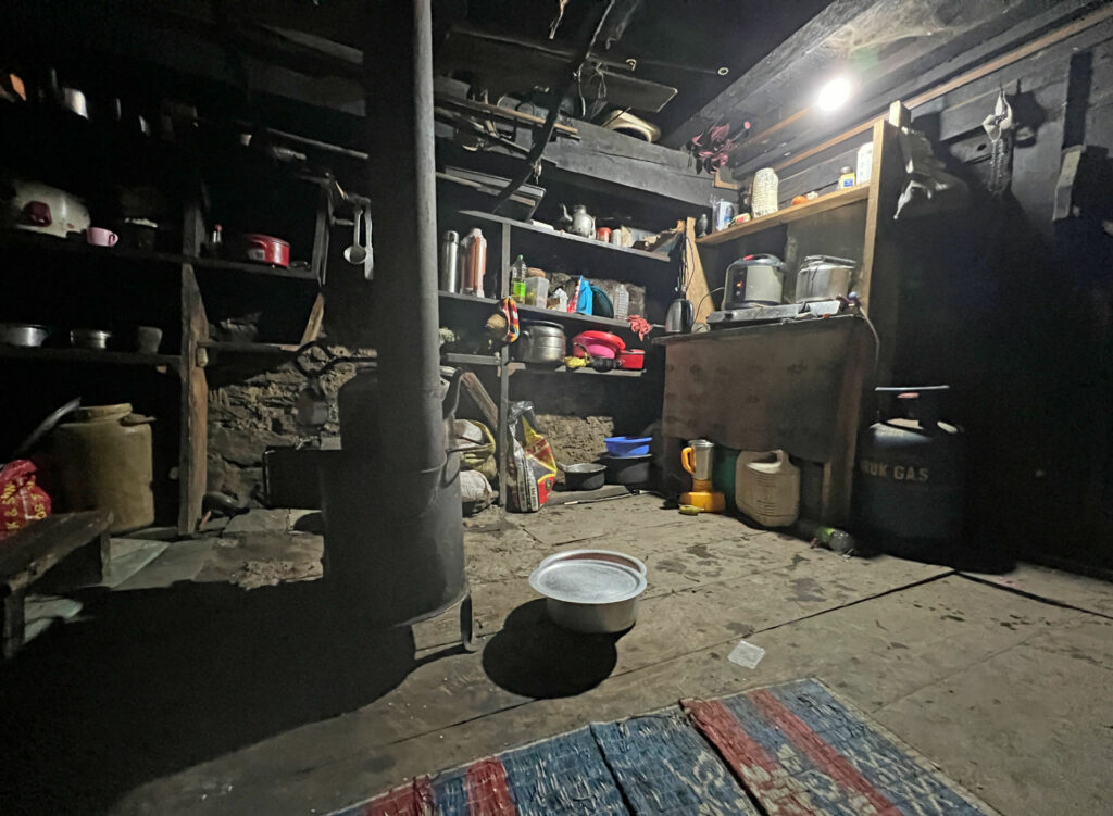 Kitchen in a herder's hut.