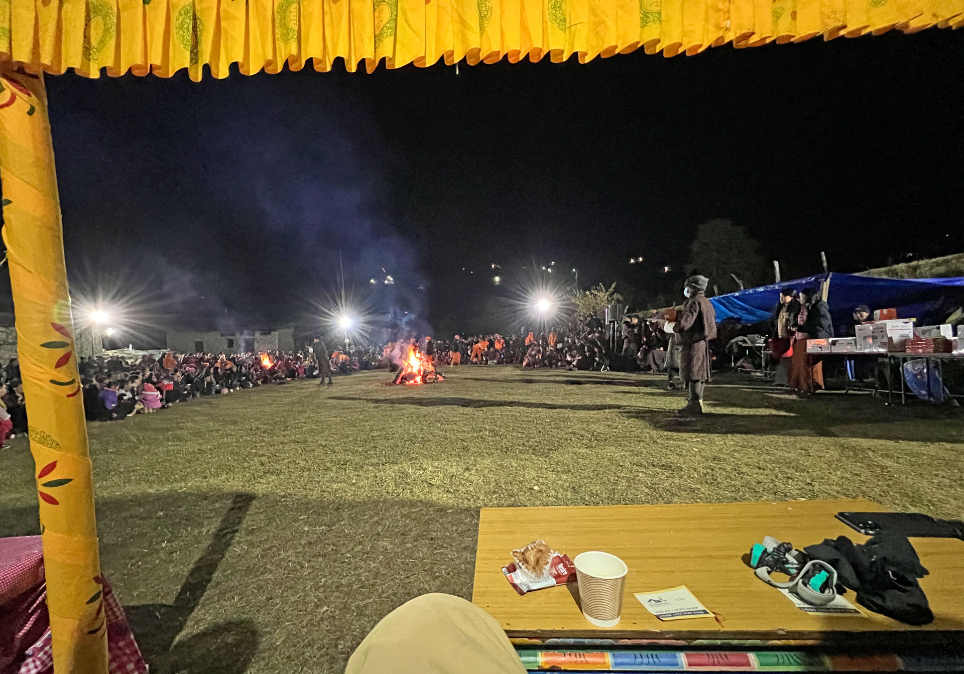 Festival bonfire.