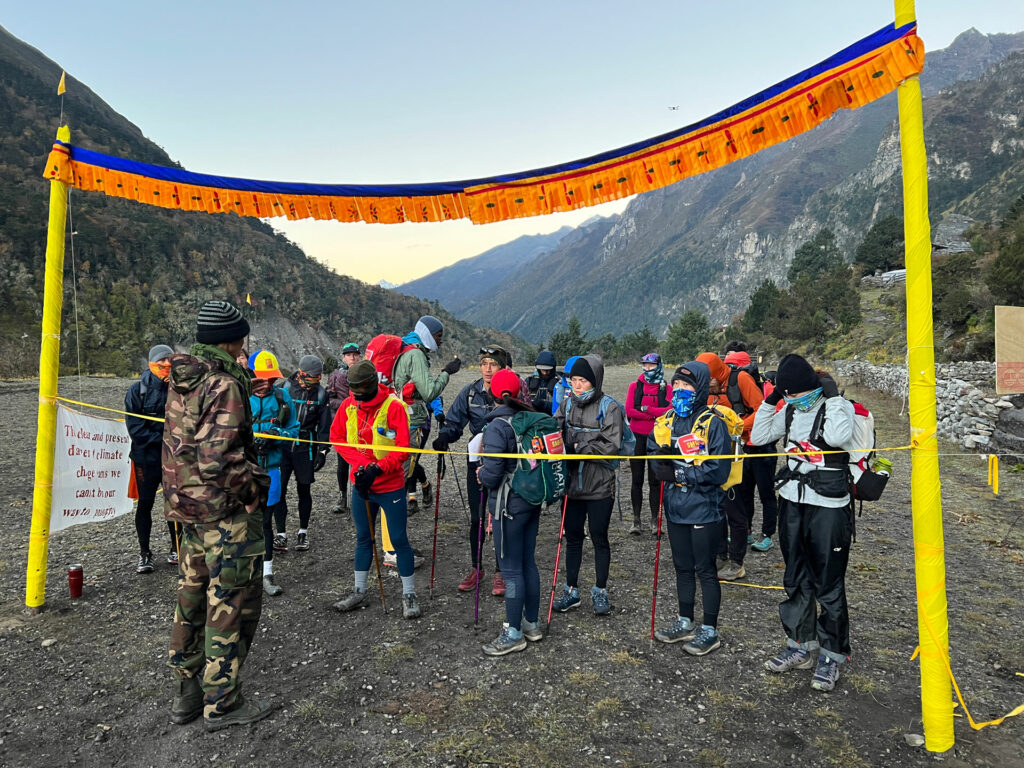 Runners at the starting ling.