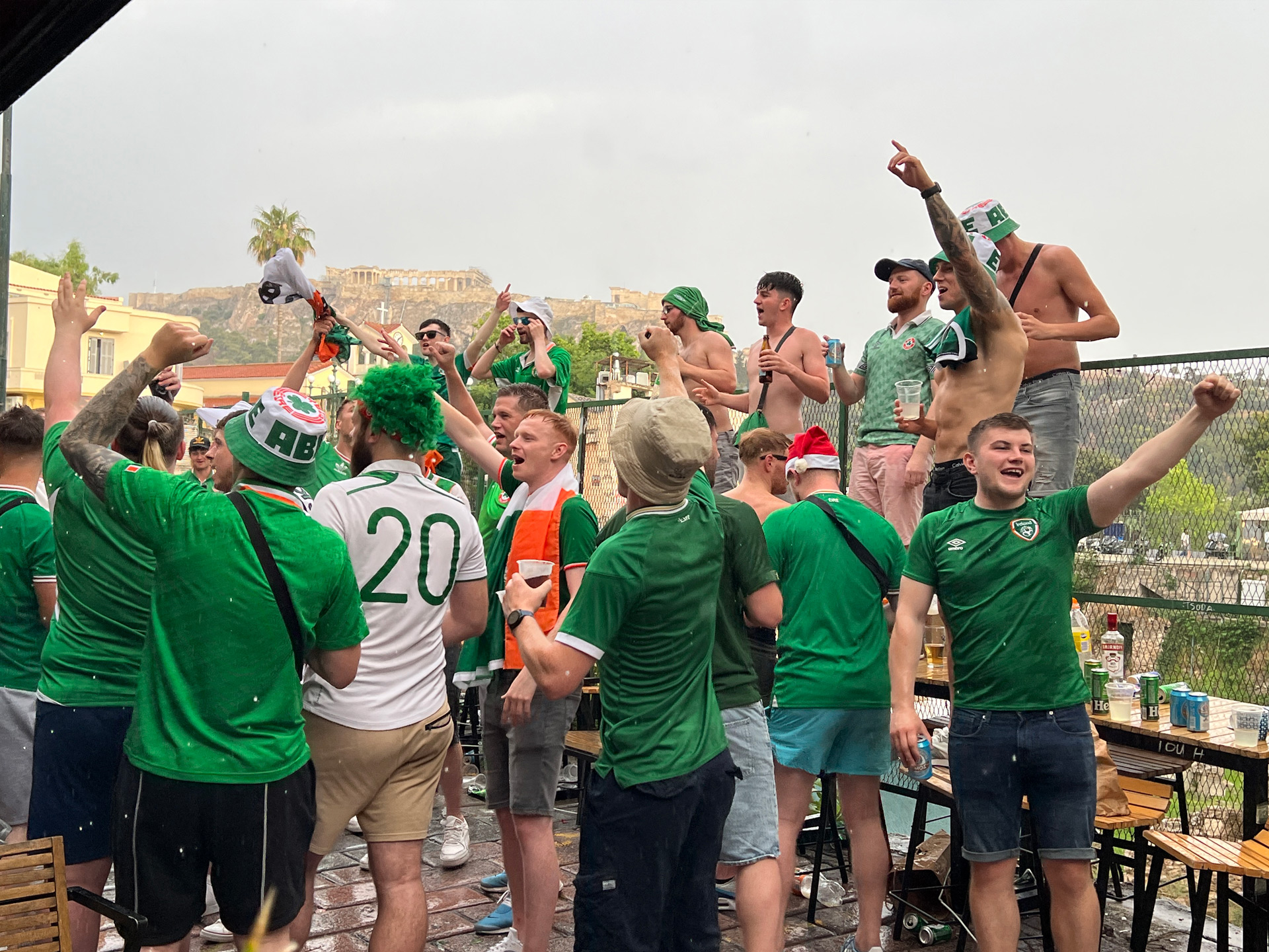 Irish football fans.